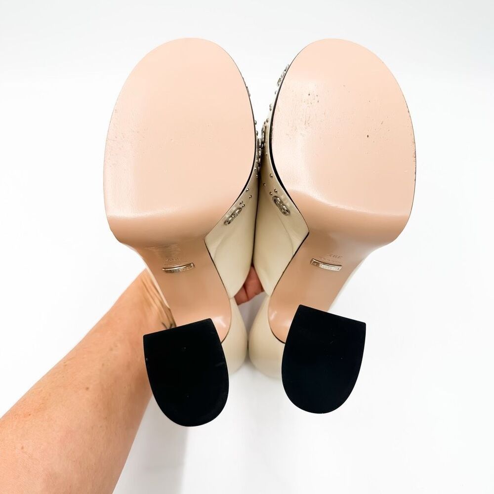 Gucci GG Janaya Platform Mules Monogram Sandals EU 39.5 US 9.5 - Picture 10 of 11